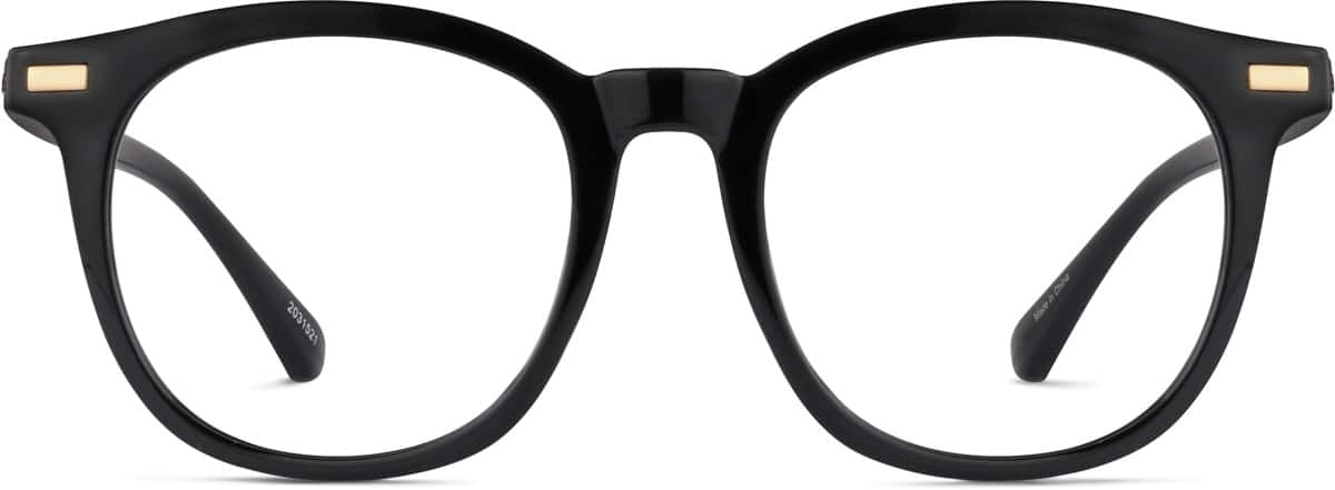 Front view of Square Glasses 2031521 in Black