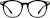 Front view of Square Glasses 2031521 in Black thumbnail
