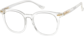 Angle view of Round Glasses 2031523 in Clear thumbnail