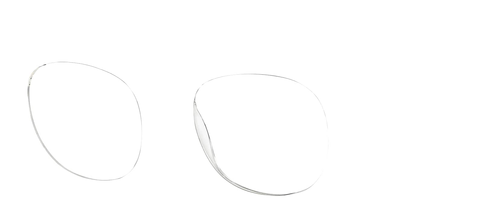 Angle view of Square Glasses 2031523 in Clear