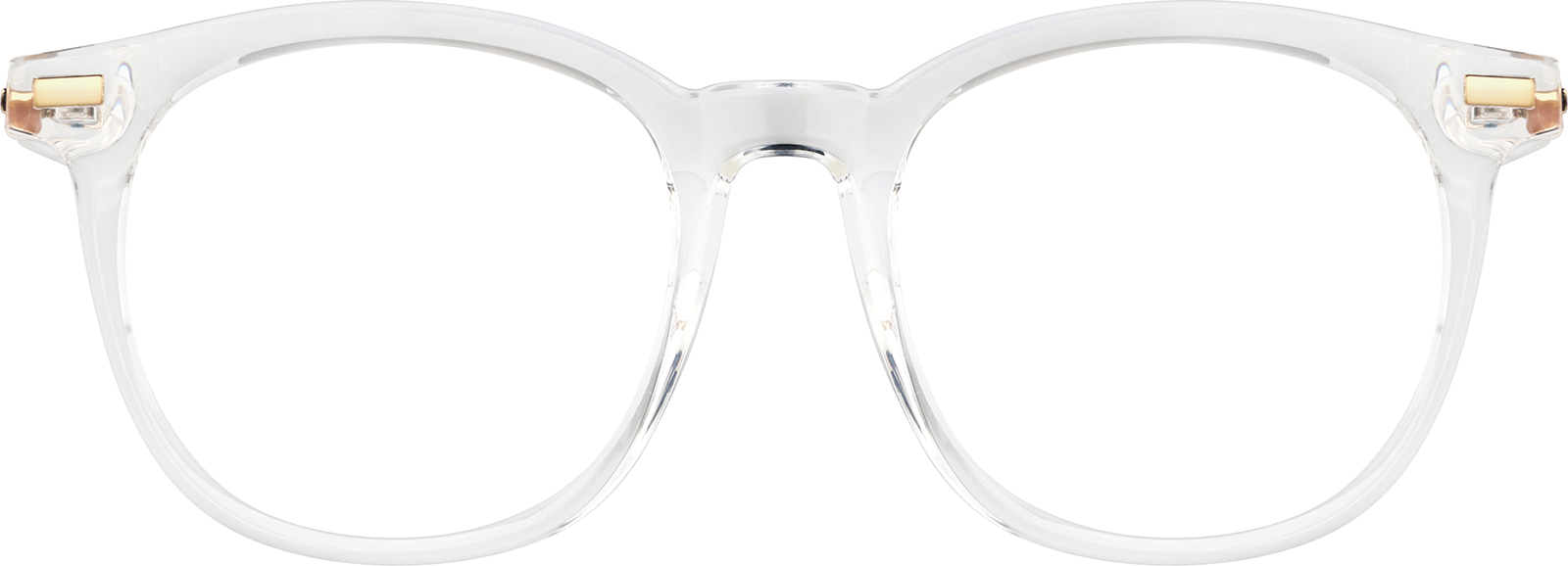 Front view of Square Glasses 2031523 in Clear