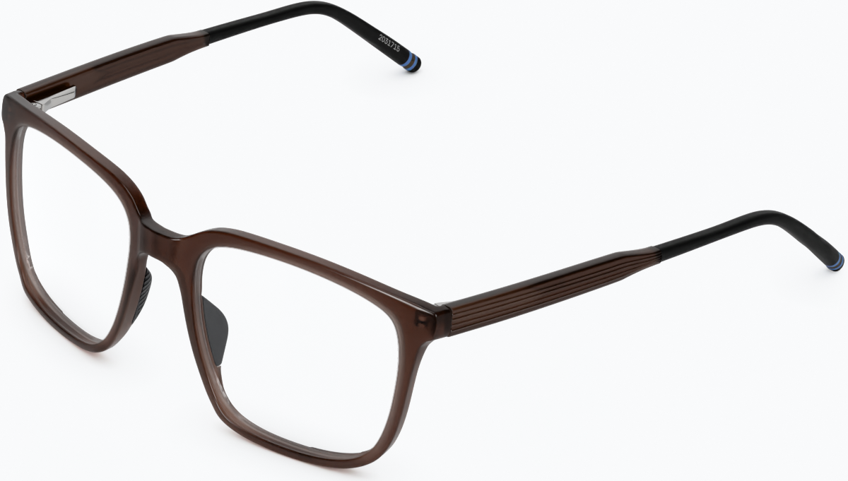 Angle view of Square Glasses 2031715 in Brown thumbnail