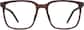 Front view of Square Glasses 2031715 in Brown thumbnail