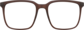 Front view of Square Glasses 2031715 in Brown thumbnail