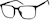 Angle view of Square Glasses 2031721 in Black thumbnail
