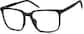 Angle view of Square Glasses 2031721 in Black thumbnail