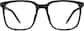 Front view of Square Glasses 2031721 in Black thumbnail