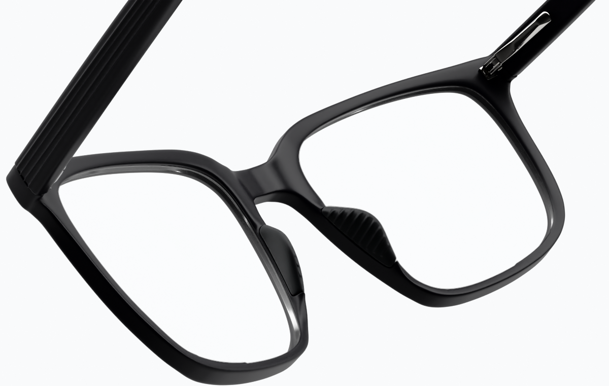 See-through view of Square Glasses 2031721 in Black thumbnail
