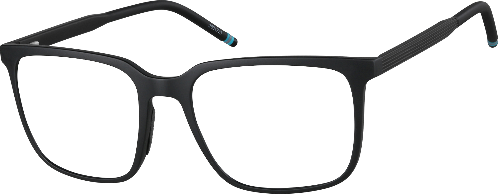 Angle view of Square Glasses 2031721 in Black