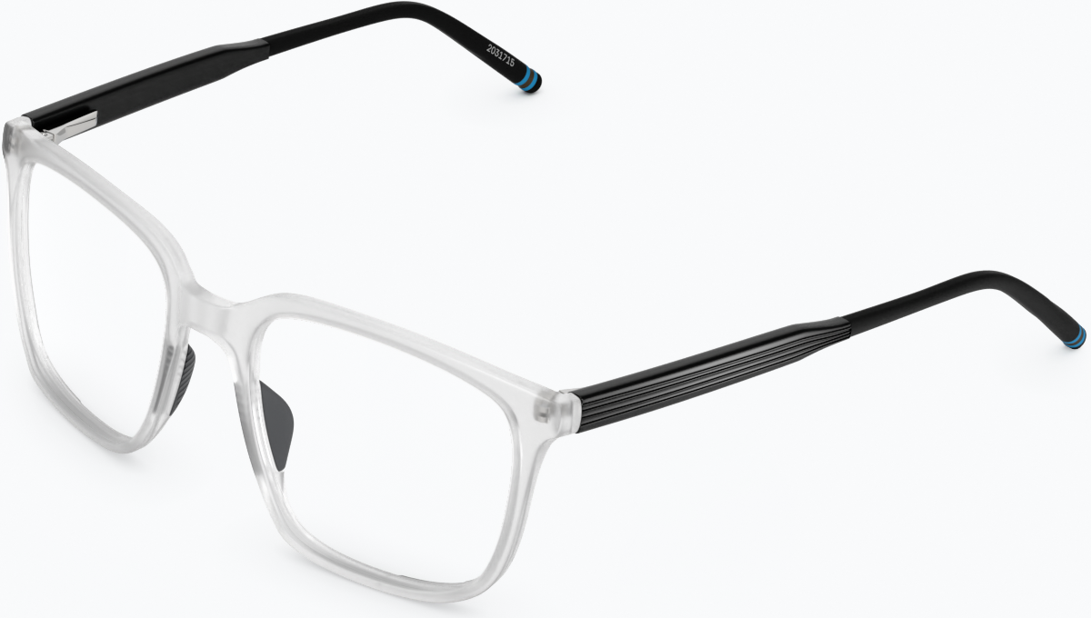 Angle view of Square Glasses 2031723 in Clear thumbnail