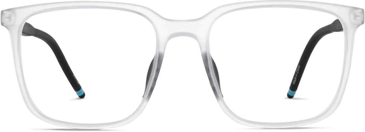 Front view of Square Glasses 2031723 in Clear