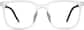 Front view of Square Glasses 2031723 in Clear thumbnail