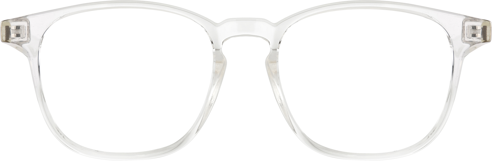 Front view of Square Glasses 2031923 in Clear