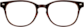 Front view of Square Glasses 2032315 in Brown thumbnail