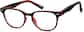 Angle view of Square Glasses 2032321 in Black/Red thumbnail