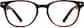 Front view of Square Glasses 2032321 in Black/Red thumbnail