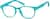 Angle view of Oval Glasses 2032324 in Aqua thumbnail