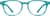 Front view of Oval Glasses 2032324 in Aqua thumbnail