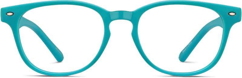 Aqua Oval Glasses