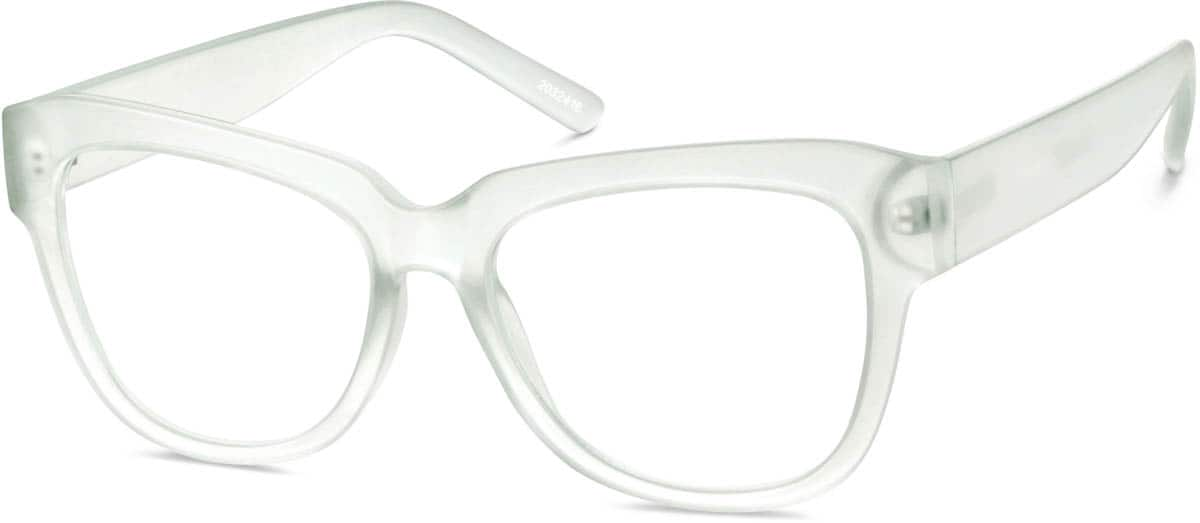 Angle view of Square Glasses 2032416 in Lagoon