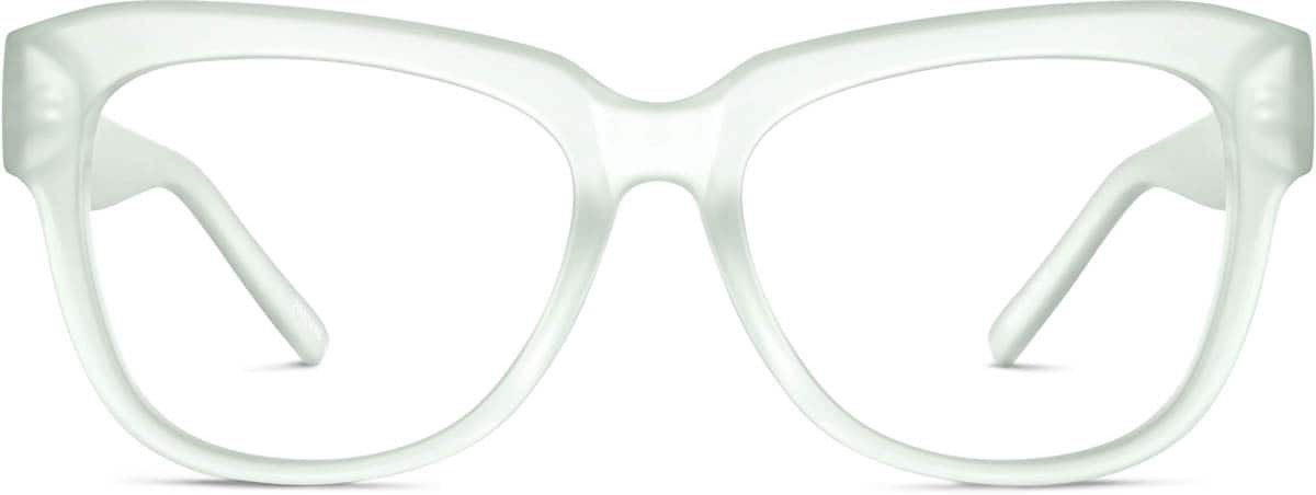 Front view of Square Glasses 2032416 in Lagoon