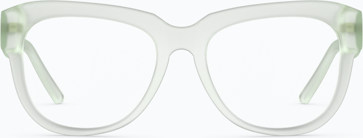Front view of Square Glasses 2032416 in Lagoon thumbnail