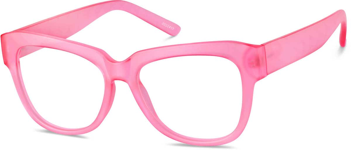 Angle view of Square Glasses 2032417 in Hibiscus