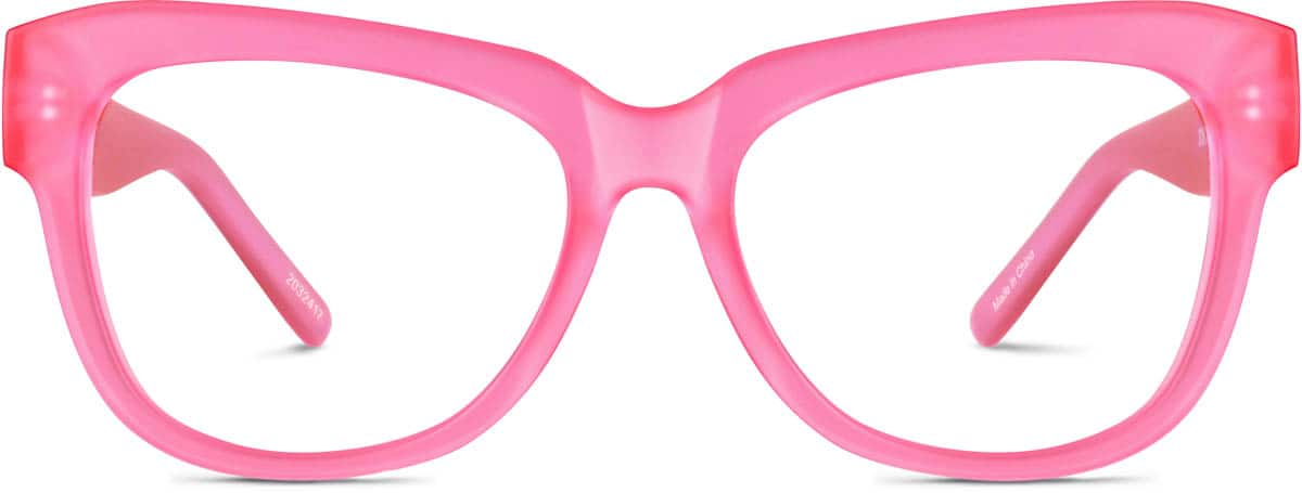 Front view of Square Glasses 2032417 in Hibiscus