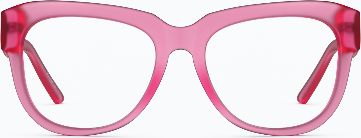 Front view of Square Glasses 2032417 in Hibiscus thumbnail