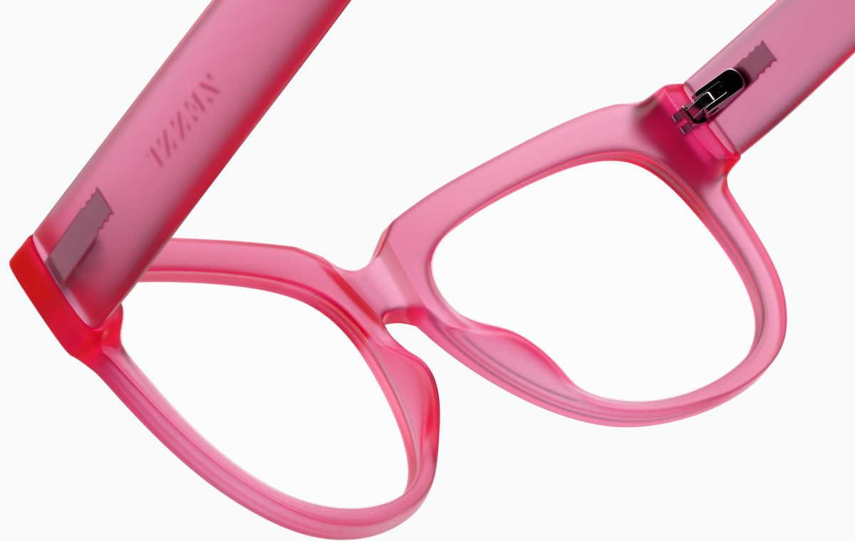 See-through view of Square Glasses 2032417 in Hibiscus thumbnail