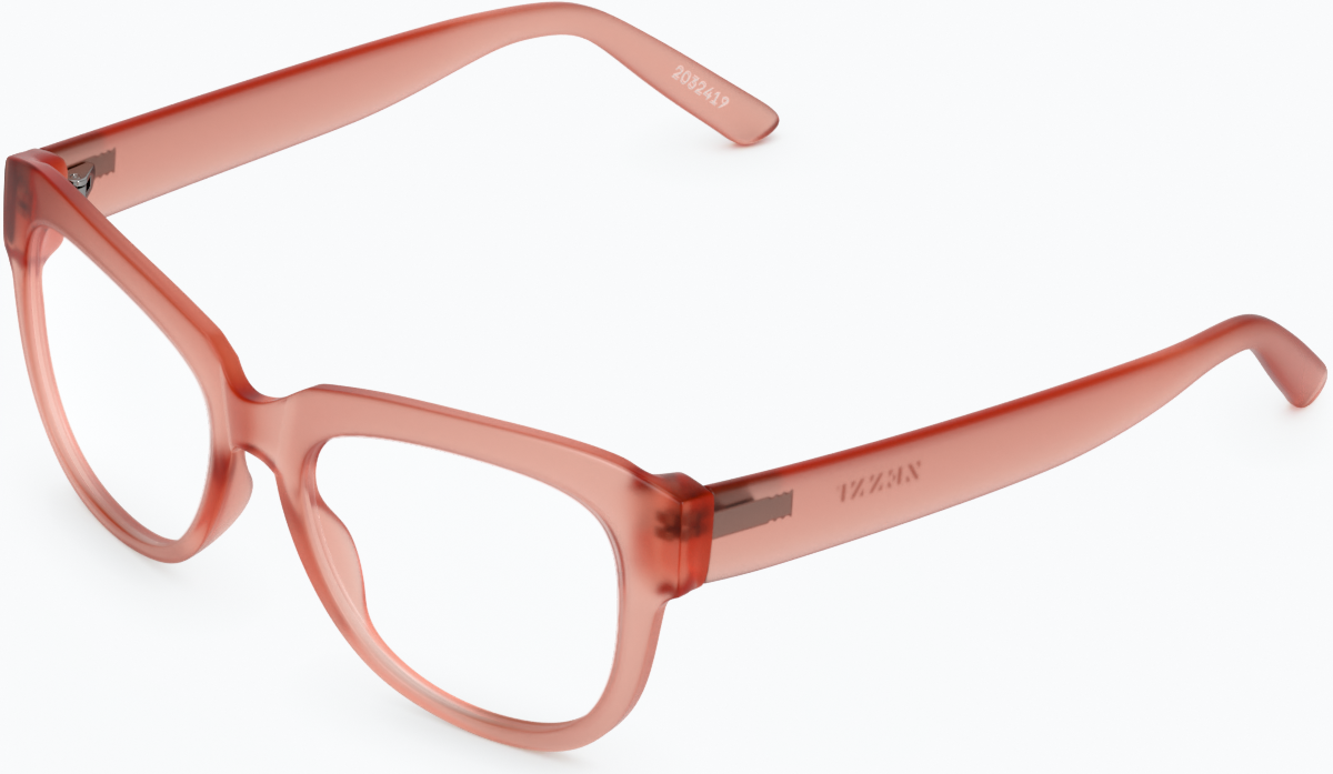 Angle view of Square Glasses 2032419 in Papaya thumbnail