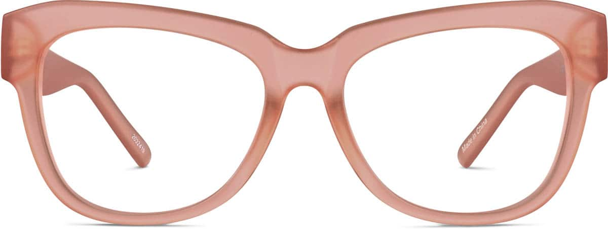 Front view of Square Glasses 2032419 in Papaya