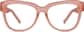 Front view of Square Glasses 2032419 in Papaya thumbnail