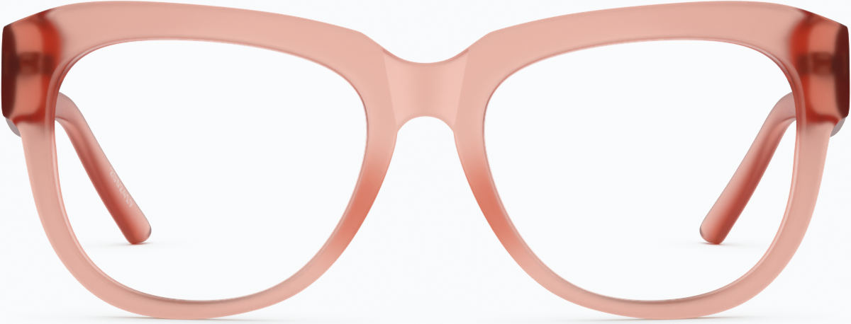 Front view of Square Glasses 2032419 in Papaya thumbnail
