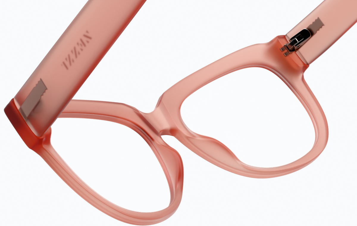 See-through view of Square Glasses 2032419 in Papaya thumbnail