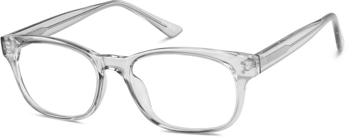 Angle view of Rectangle Glasses 2032512 in Smoke