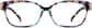 Front view of Rectangle Glasses 2032916 in Black Floral thumbnail