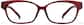 Front view of Rectangle Glasses 2032918 in Red thumbnail