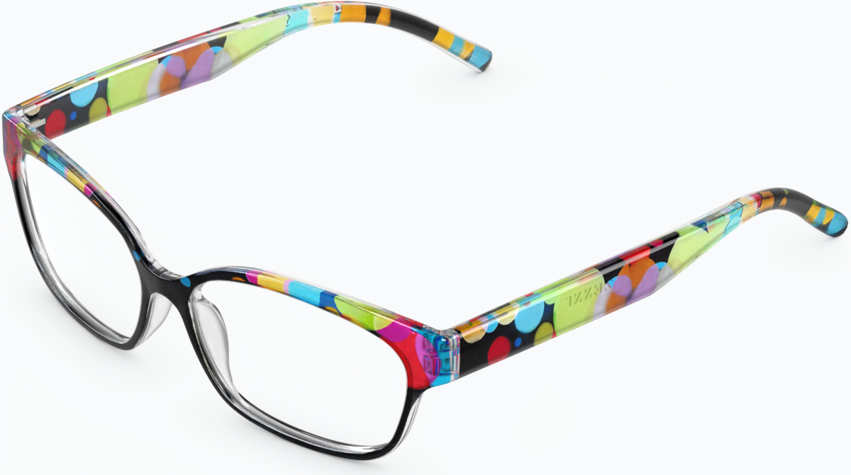 Angle view of Rectangle Glasses 2032921 in Polka Dot thumbnail