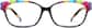 Front view of Rectangle Glasses 2032921 in Polka Dot thumbnail