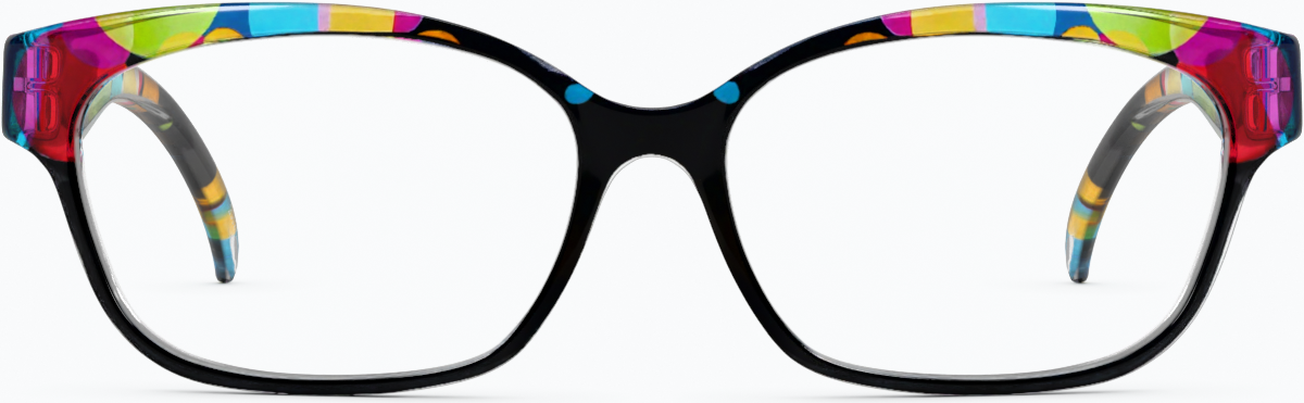 Front view of Rectangle Glasses 2032921 in Polka Dot thumbnail