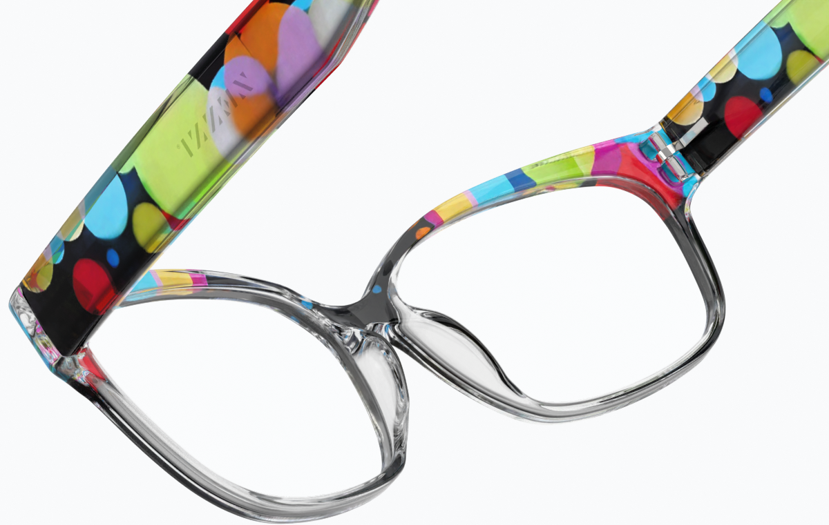 See-through view of Rectangle Glasses 2032921 in Polka Dot thumbnail