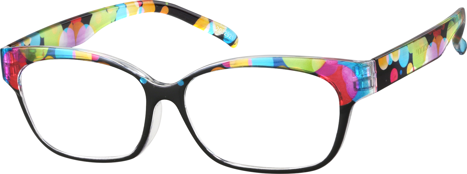 Black Floral Cat-Eye Glasses #2032916 | Zenni Optical