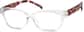 Angle view of Rectangle Glasses 2032923 in Clear thumbnail