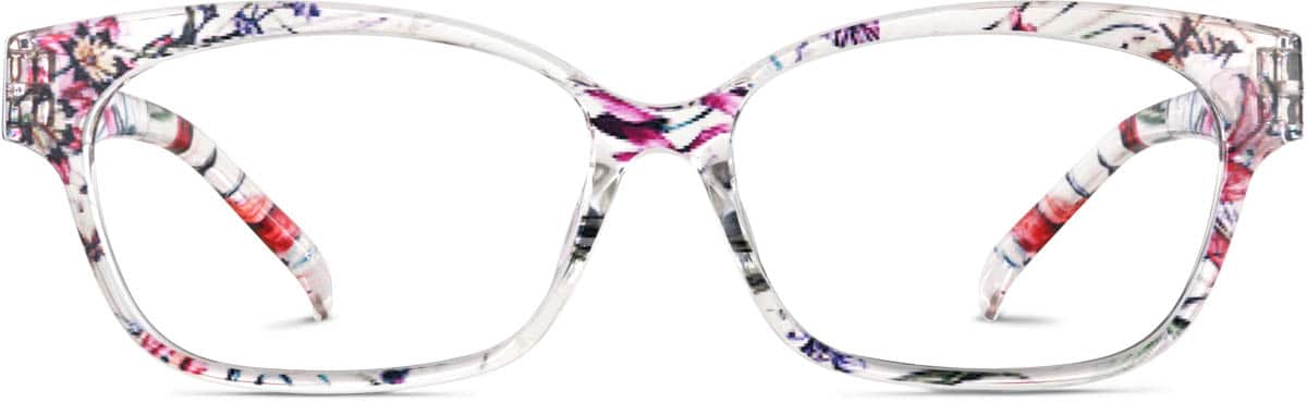 Front view of Cat-Eye Glasses  2032939 in Floral