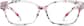 Front view of Rectangle Glasses 2032939 in Floral thumbnail