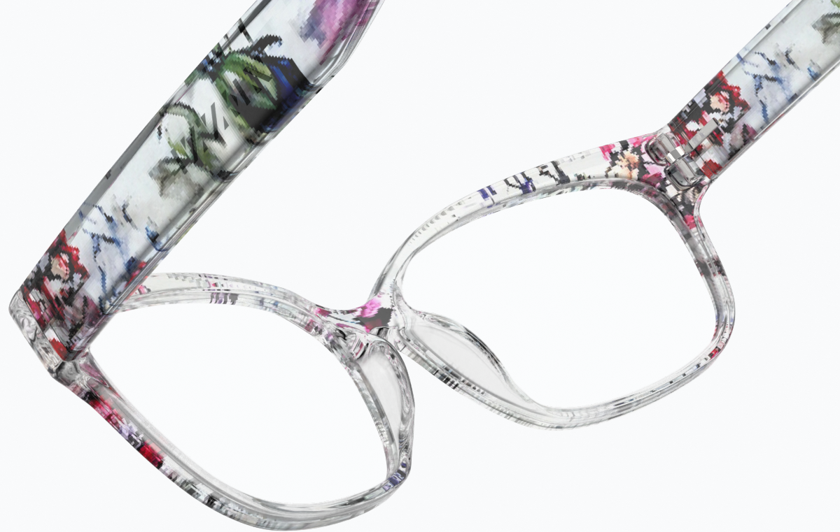 See-through view of Rectangle Glasses 2032939 in Floral thumbnail
