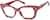 Angle view of Square Glasses 2033418 in Red thumbnail