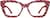 Front view of Square Glasses 2033418 in Red thumbnail