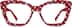 Square Glasses 2033418 in Red